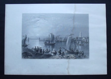Antique Print: Montrose, Scotland, by William Henry Bartlett, 1840