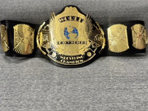 Winged Eagle Championship Wrestling Replica Title Belt 4mm Zinc - Picture 3 of 14