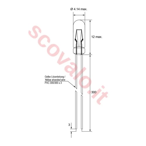 lampadina in miniatura T1 precablata modellismo presepe 0,72 watt 12 volt - Foto 2 di 2