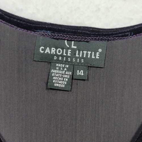 Vintage Carole Little Fairy Artsy Maxi Dress Size 14 Red Velvet Cardigan Overlay - Picture 4 of 12