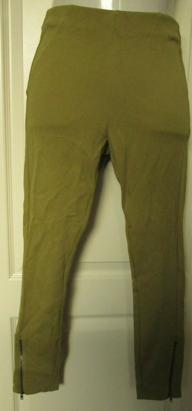Hue Ankle Zip Simply Stretch Leggings Size Small Style U18794H Fennel