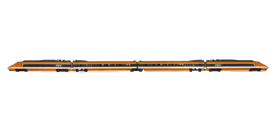 JOUEF TRAIN ENSEMBLE FEROVIAIRE FONCTIONNEL TGV RAIL + 2 LOCO ET 2 WAGON JOUEF