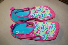 Girls Toe Bumper WATER SHOES Tie Dye SPLASH Pink Teal 11-12 13-1 2-3 4-5
