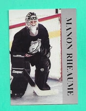(1) MANON RHEAUME TAMPA BAY GOALIE PROMOTIONAL SILVER BORDER NM+ CARD  (W9871)  