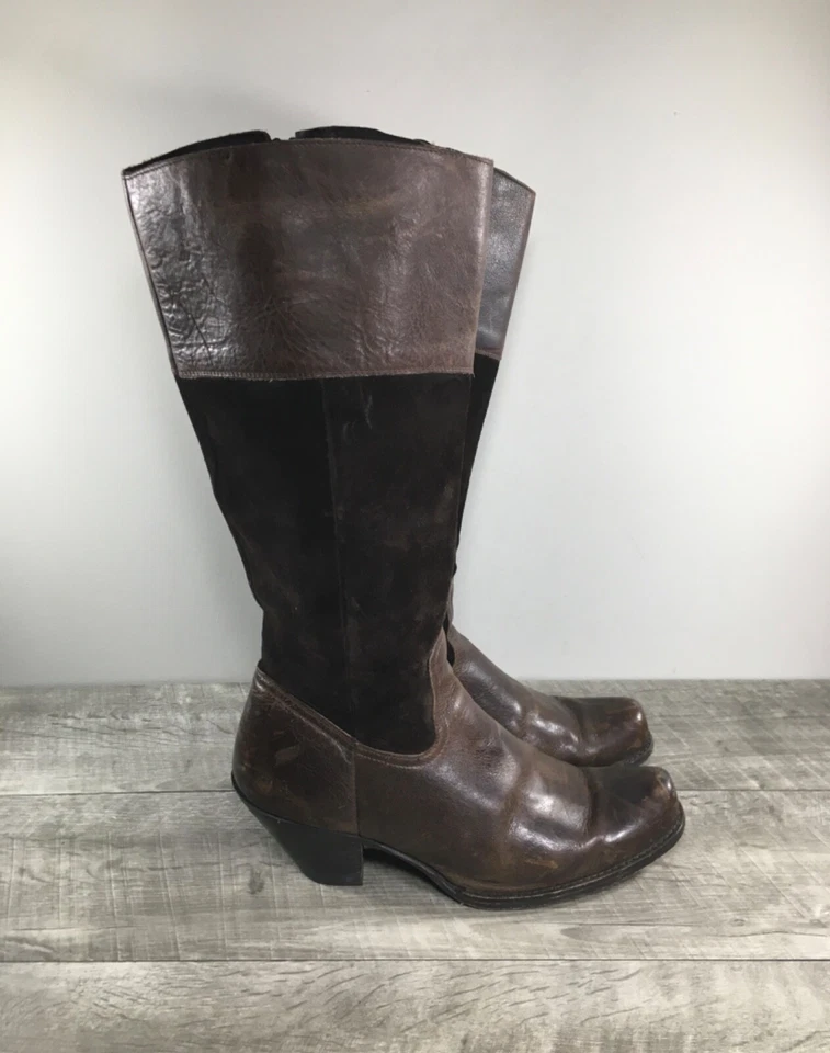 Botas vaqueras de cuero envejecido Double H Sonora HH DH0022 para mujer talla 8,5 Foto 2 de 4