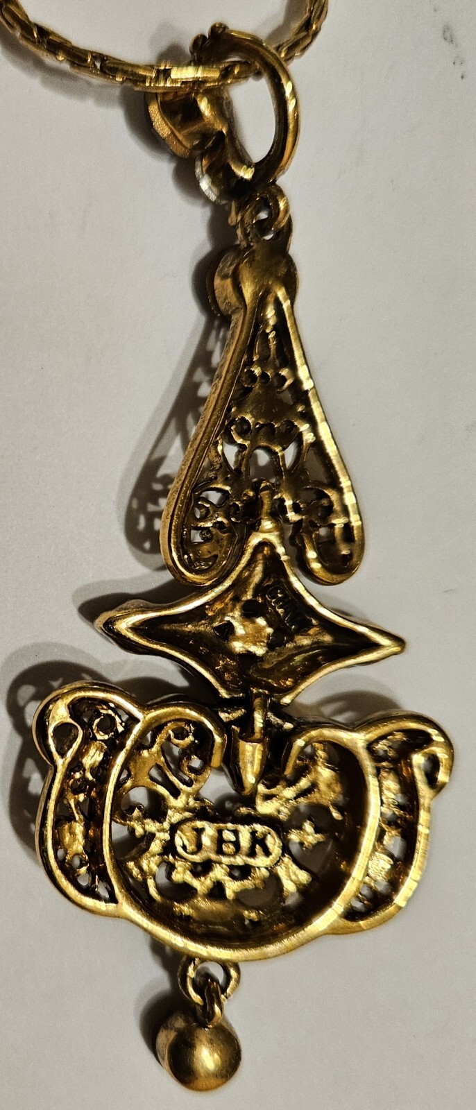 Camrose & Kross Jacqueline Jackie Kennedy Necklace/Pendant JBK 18" chain RARE!