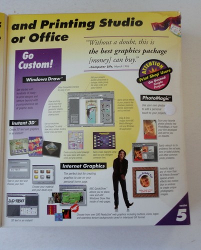 New Sealed 1996 Micrografx Windows Draw Graphics & Print Studio CD ROM - Photo 4/8