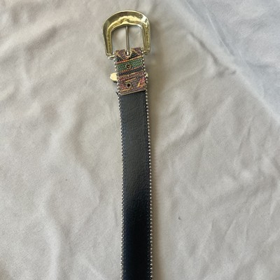 Aztec Belt Women Medium 1” Wide 36” Long With Beading Along  display picture 3