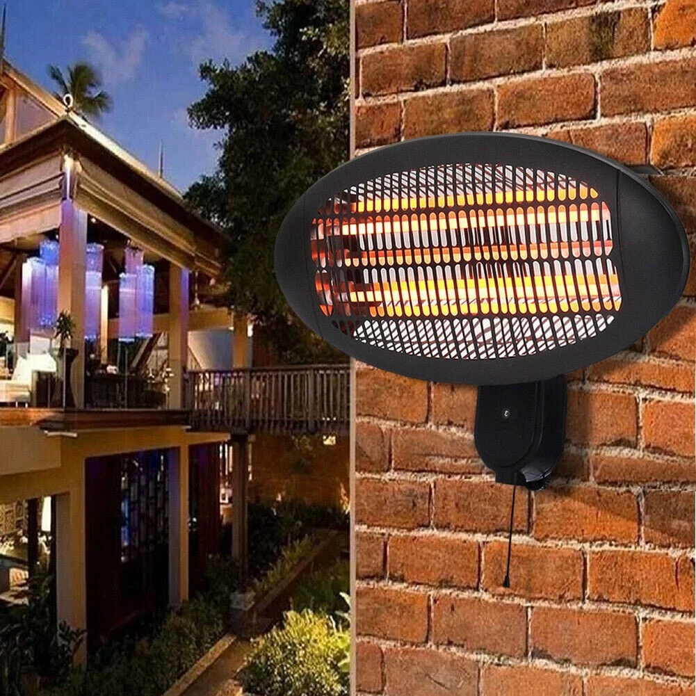 Patio Ceiling Heater Hanging Indoor Tent Halogen Outdoor Electric Wall  Mount 2kW | eBay
