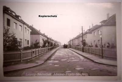 Alte Postkarte "LeipzigSchönefeld, AdmiralTirpitzStraße", gelaufen