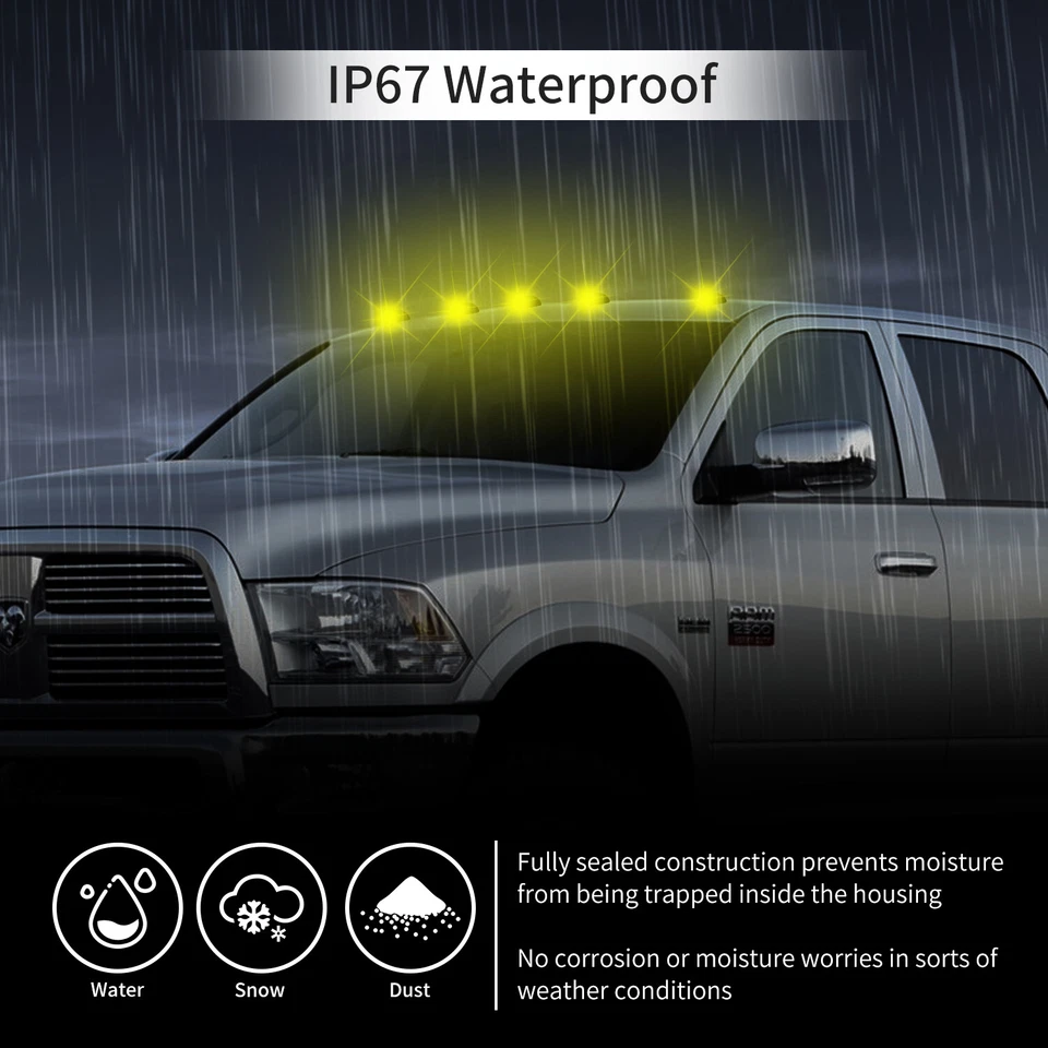 Carcasa de luz de circulación marcador de techo de cabina OEM para Dodge Ram 1500 2500 3500 2003-2018 Foto 3 de 4