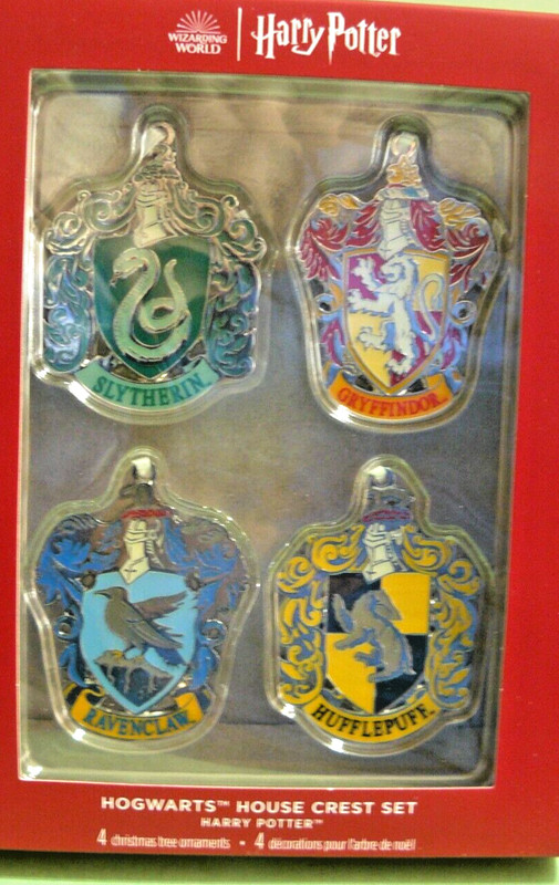 2024 Hallmark "HOGWARTS HOUSE CREST SET" Harry Potter