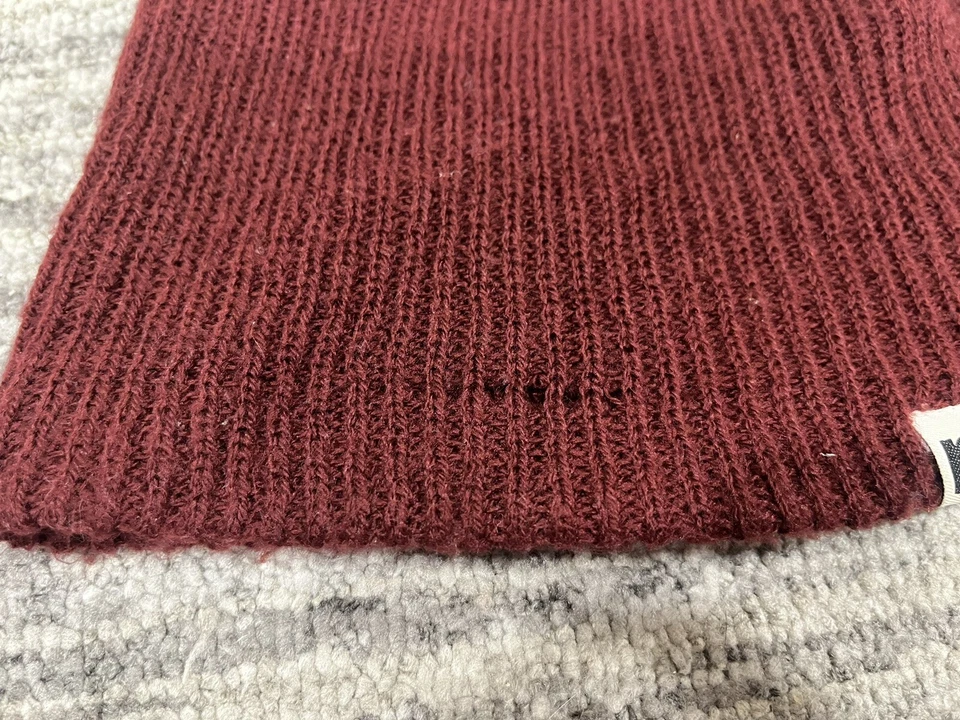 NEFF Gorro Granate Rojo Borgoña Acanalado Tejido Gorra de Nieve Burdeos Vino Unisex Foto 2 de 4