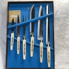 Vintage Regent Cutlery knife Set 6 pieces Rare Pattern Richardson Sheffield