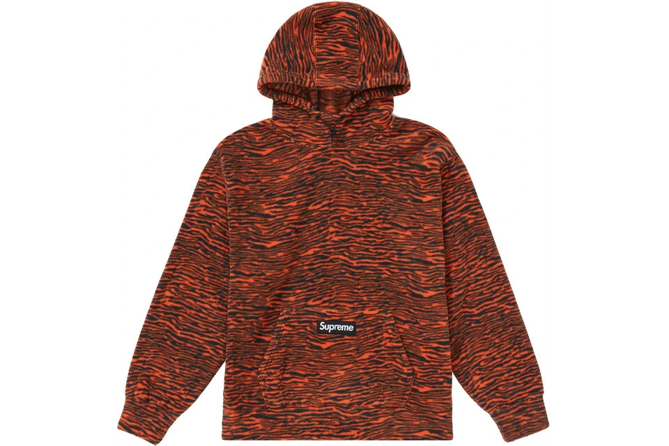 Supreme Polartec à capuche XL. Logo boîte (FW21) Tigre