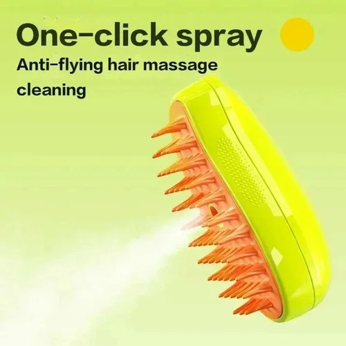 Rechargeable Shedding Hair Spray Hot Steam Easy Pet Grooming Brush for Cat&Dog - Picture 11 of 12