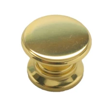 AMEROCK Allison Solid Polished Brass 1" Cabinet Cupboard Door Knob 25+FREESHIP