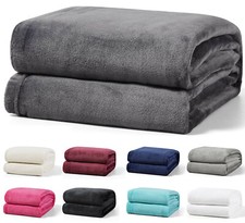 Kuscheldecke Flauschige Wohndecke Sofadecke Flanell Uni Fleecedecke Bettüberwurf