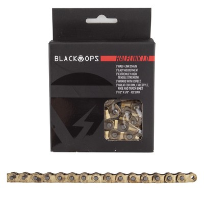 Black Ops Half Link 2.0 Durable Translucent Blue Solid Pin BMX Bicycle Chain