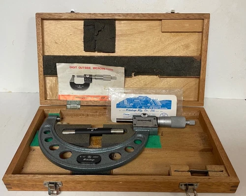 MITUTOYO 193-215 DIGIT-OUTSIDE MICROMETER RANGE: 4" to 5" #M 820