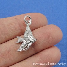 Silver ANGEL FISH Angelfish Tropical Sea CHARM PENDANT