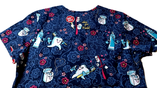 Dickies Dental V Neck Scrub Top Size XS - Picture 3 of 6