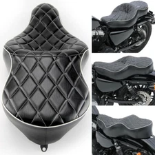 Driver Passenger Seat Two Up For Harley Sportster XL 1200C XL 1200L Iron XL 883L