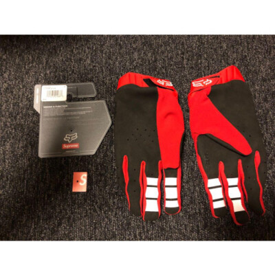 未使用品　18SS Supreme Fox Racing Gloves 赤 S Supreme Fox Racing Bomber LT Gloves Red - SS18 - US