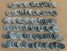 310+ GILBERT ERECTOR TURRET, SILVER COLOR, WORN, RUSTY, USED