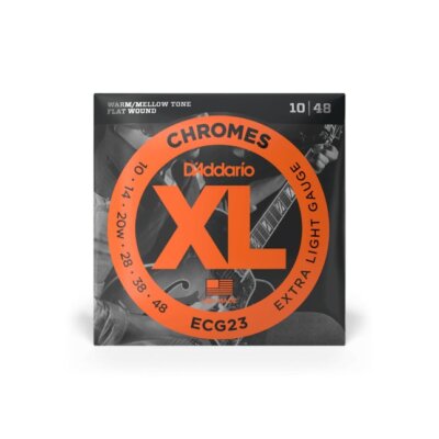 D'Addario XL Chromes flach umwickelte E-Gitarrensaiten