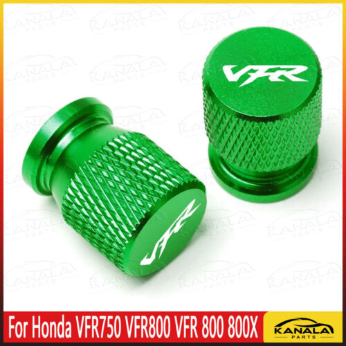 Green For Honda VFR750 VFR800 VFR 800 800X Tire Valve Stem Cover Cap Plug CNC - Picture 1 of 1