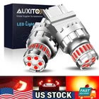 AUXITO 3157 3156 Canbus Red LED Brake Tail Stop Signal Light Bulbs Error Free