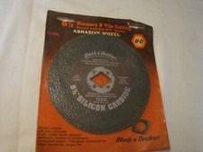 BLACK+DECKER 6 1/2" Masonry/Tile Abrasive Cutting Wheel 73-236 NOS Made in USA