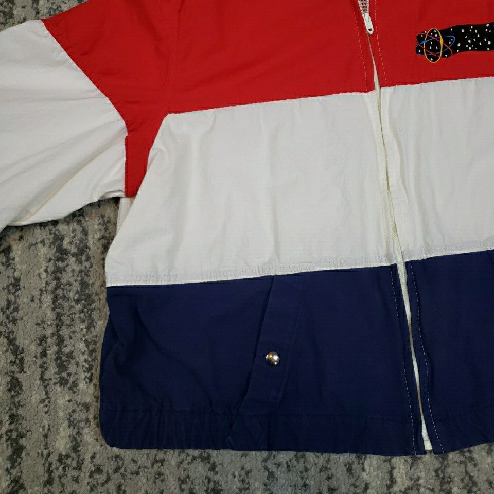 K-Brand Jacket Lightweight Coat Atom Patch Red Wh… - image 5