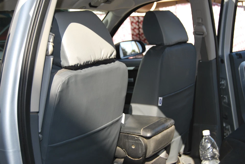 PARA MITSUBISHI RAIDER 2006-2009 IGGEE S. CUERO AJUSTE PERSONALIZADO 2 FUNDAS ASIENTO DELANTERO Foto 3 de 4