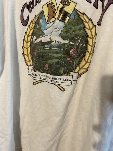 vintage hanes beefy t shirt xl white “ Celis Raspberry “ - Picture 5 of 7