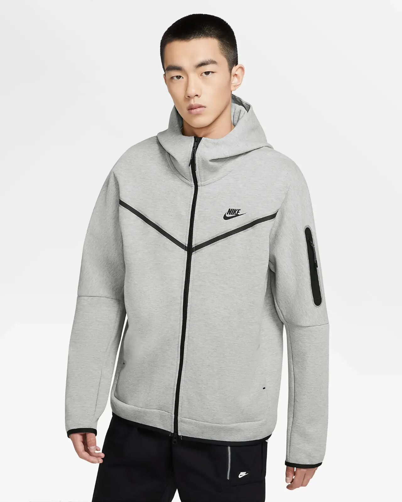 SACAI X NIKE Nike Sportswear Tech Fleece Giacca con cappuccio Uomo Grigio Taglia M 2XL 3XL CU4489 063