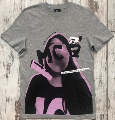 Authentic McQ by Alexander McQueen Grey Girl Collage Print T