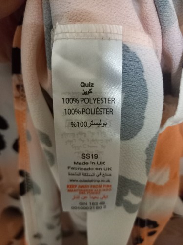 Quiz Orange Leopard Print Cold Shoulder Top Blouse Tee I Womens Size UK 24 BNWT - Picture 14 of 15