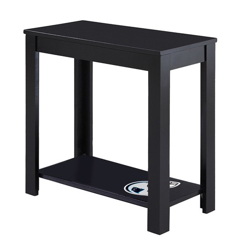 End Table Night Stand Black Wood NFL Team Decal Man Cave on Top or Bottom Shelf - Picture 77 of 120