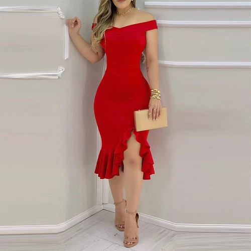 Vestidos De Fiesta Cortos Para Mujer Vestido Informal Elegante Noche Sexy Nuevo - Imagen 8 de 25