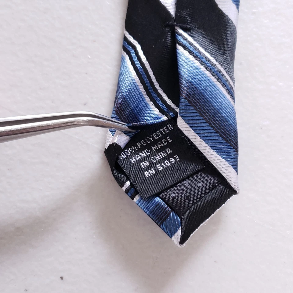 Sun River Necktie Blue Black White Stripe Classic Business Style Mens One Size - Image 4 of 4