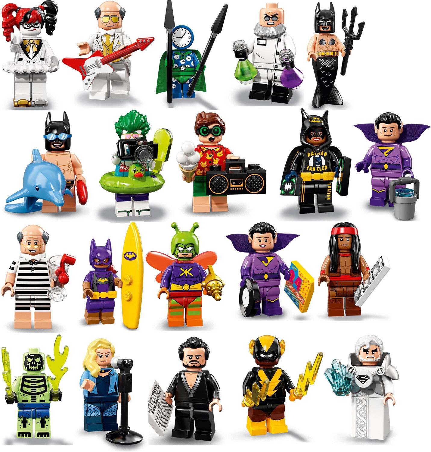 Lego Minifigures batman series. Needing numbers 2, 5, 6, 7, 8, 9, 10, 11,  15, 19 and 20.