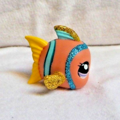Lot De 2 Figurines Littlest Pet Shop – Poisson Et Insecte – Vintage Hasbro