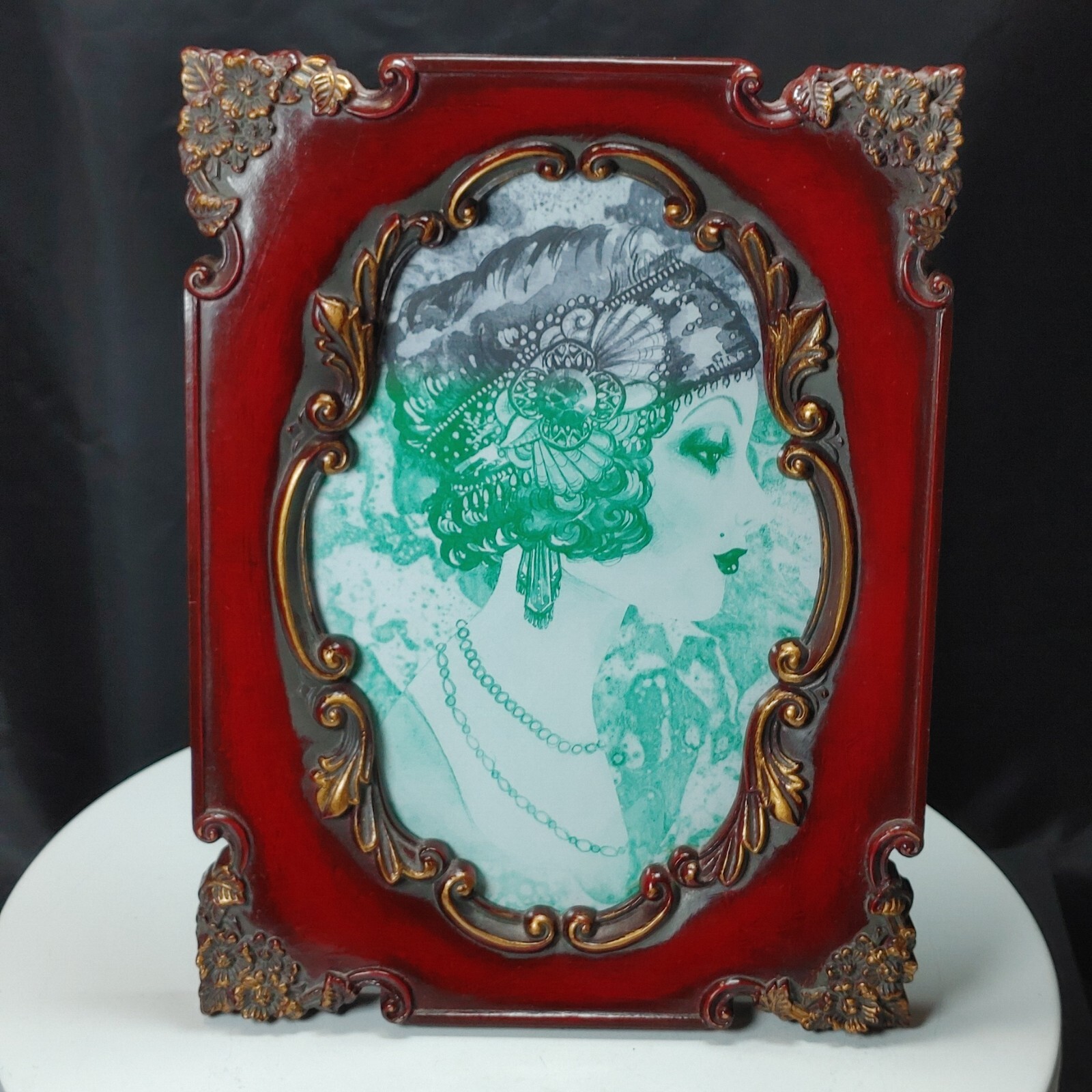 Vintage Ornate Victorian Style Faux Wood Photo Frame Fits 5x7