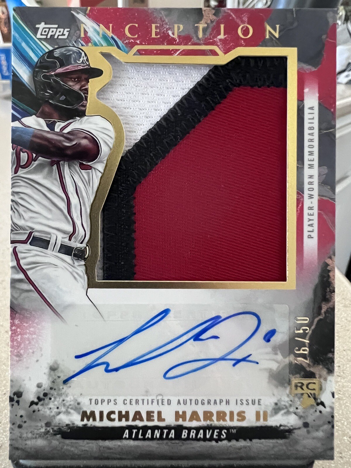 2023 Topps Inception MICHAEL HARRIS II Jumbo Patch Rookie Auto /50 