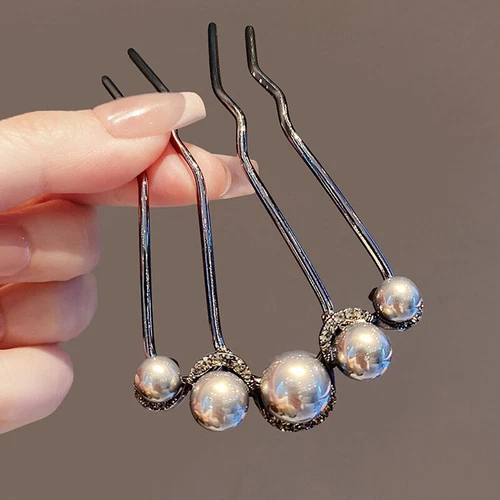 French Pearl Hair Pin U Shaped Hair Fork Hairstyle Bridesmaid Fashion Hair ClipX - Picture 7 of 19