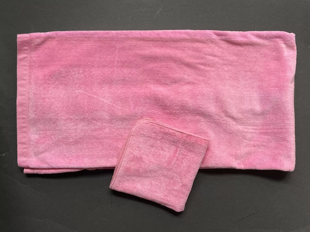 NEW Lovely HOT PINK *Fieldcrest BATH TOWEL WASHCLOTH Vintage Soft COTTON