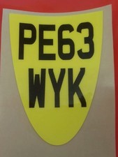 TRIALS BIKE SELF ADHESIVE REG PLATE BETA SHERCO GAS GAS MONTESA SCORPA