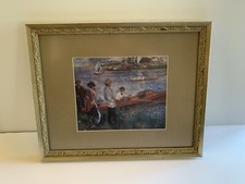 Renoir  s  Oarsmen at Chatou  Framed And Matted Print Gallery Wall 12  X 15  
